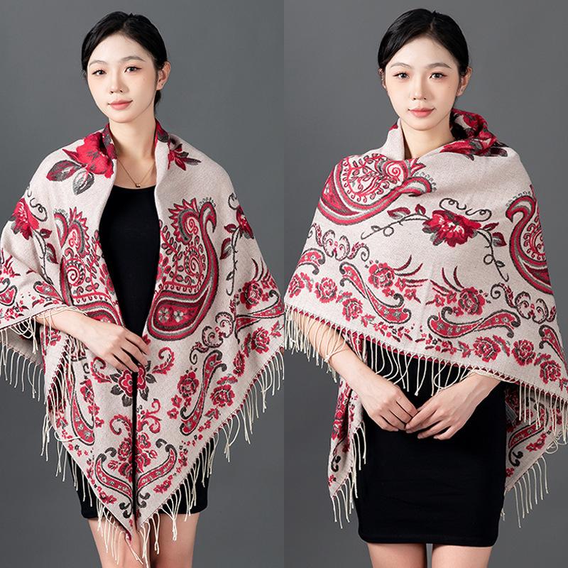 Écharpe en cachemire et mohair pour femme, couleur unie, polyvalente, simple, imitation pompon, chaude, 140 x 140 cm, nouvelle collection automne et hiver