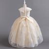 Girls' formal dresses with trains, puff-skirted princess dresses, high-end dresses, and stage performance gowns