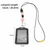 Retractable Silicone Beaded Lanyard with Transparent ID Holder PU Material Badge Holder with Lanyard Silicone Beaded