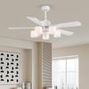 Nordic Style Silent Ceiling Fan Light with Chandelier for Living Room, Bedroom, or Restaurant.