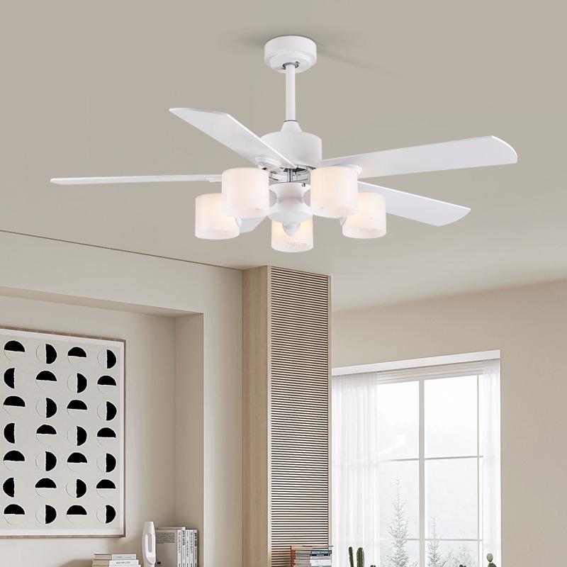 Nordic Style Silent Ceiling Fan Light with Chandelier for Living Room, Bedroom, or Restaurant.