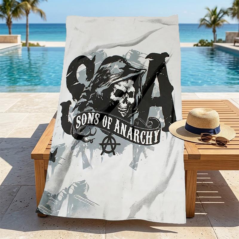 Sons Anarchy Stylish Digital Printing Beach Towel Quick Drying Absorbent Blanket For Beach Pool Gym Travel Christmas Gift C921143