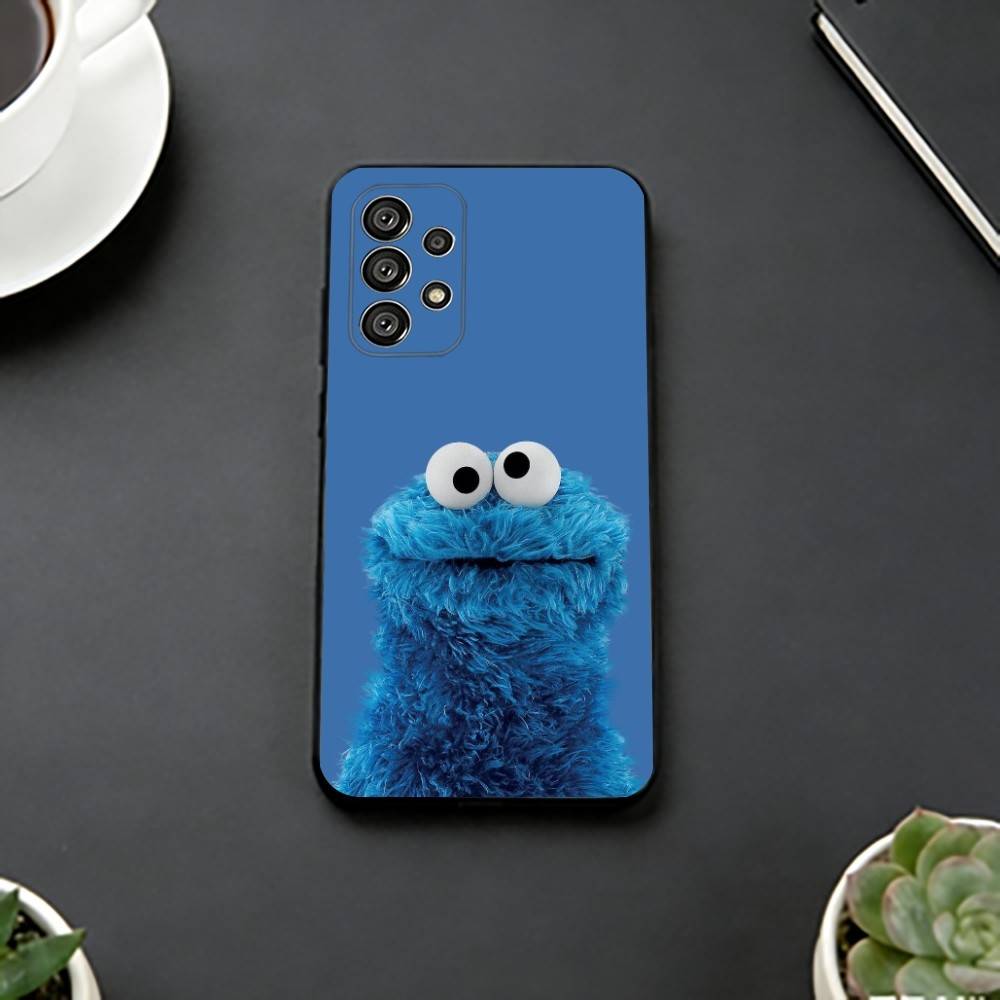 

Cookie Monster Funny Phone Case Black Silicone Soft For Samsung S25,S24,S21,S22,S23,S30,Ultra,S20,Plus,Fe,Lite Samsung S30plus5G