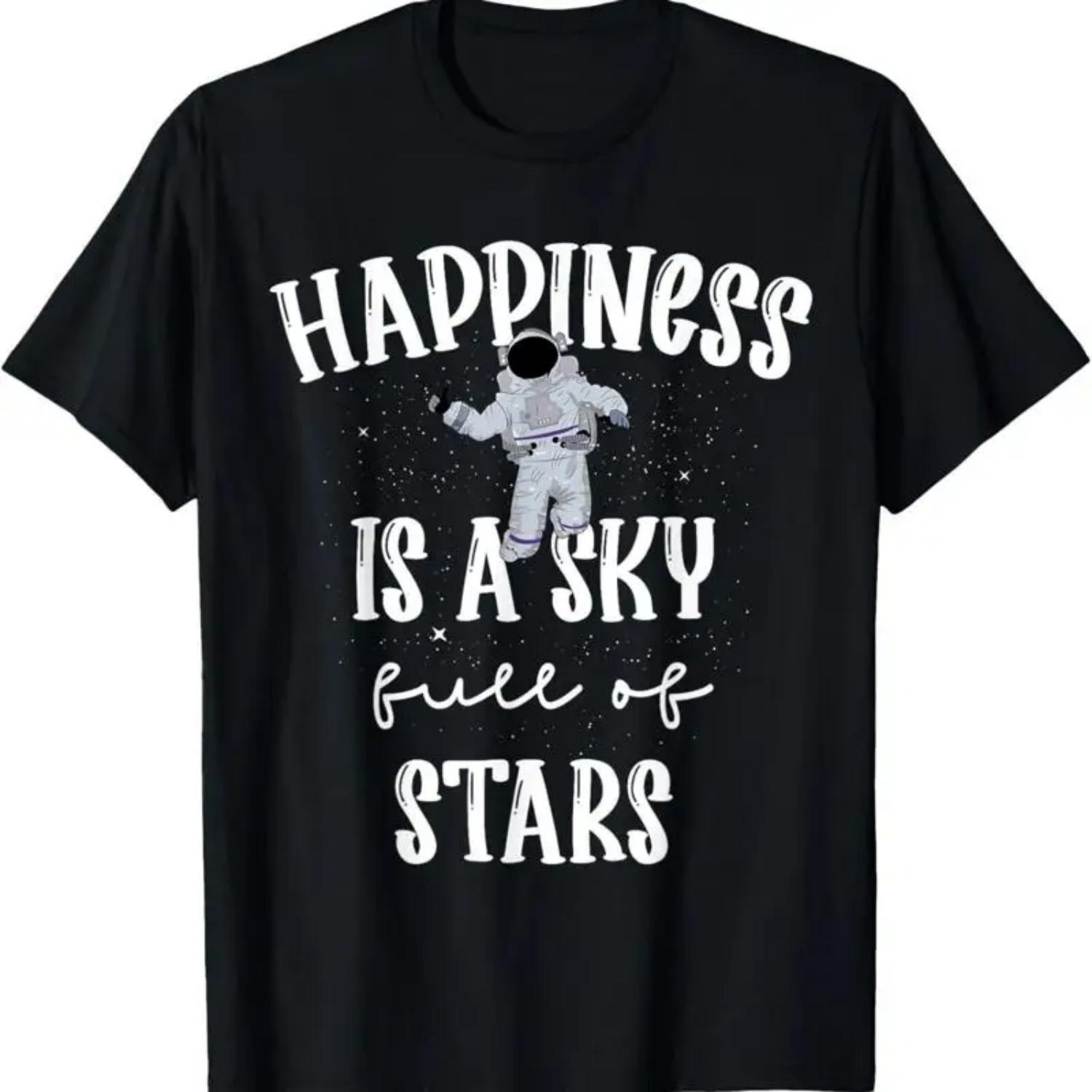 

Happiness A Sky Full Of Stars Stargazing Celestial Cosmic T Shirt XXXXXL чорний