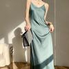 Abito Sottoveste in Raso Francese 2026: Colore Unico di Media Lunghezza per Donna - Collezione Primavera/Estate