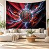 Tapestry AC Milan, Miękka tkanina do zawieszenia na ścianie, Dekoracyjne tło do sypialni, Sztuka ścienna do domu