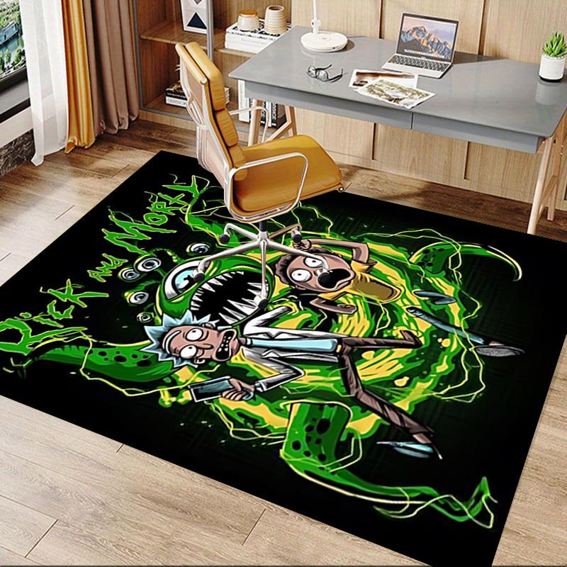 Rick Morty Adventure Carpet For Playroom Bedroom Living Room Sofa Home Decorkids Game Area Rug Nonslip Floor Mat