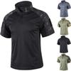 Men's Short Sleeve Shirt, Lightweight Quick Dry Golf Shirt with Zipper Collar, Athletic Top for Outdoor Sports, Work, and Casual Wear
