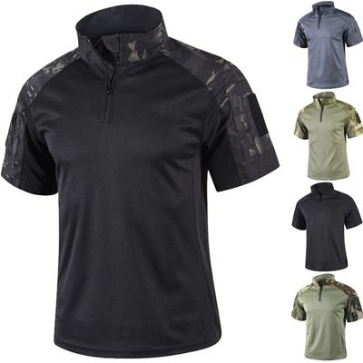 Men's Short Sleeve Shirt, Lightweight Quick Dry Golf Shirt with Zipper Collar, Athletic Top for Outdoor Sports, Work, and Casual Wear