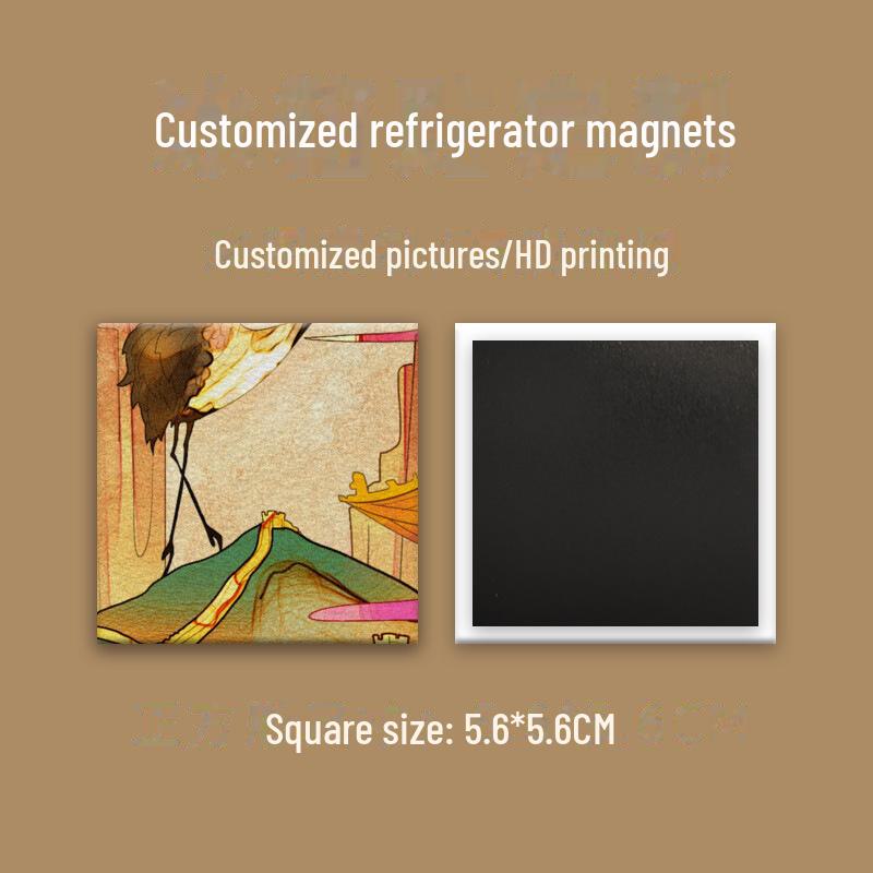 Customized Ceramic City-Themed Fridge Magnets - Creative Tourism Souvenir with Soft Magnetic Backing and Personalized Pattern or Logo
