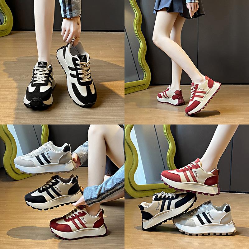New Dad Shoes Women's Spring Student Sports Running Shoes Casual Shoes with Heightened Thick Soles