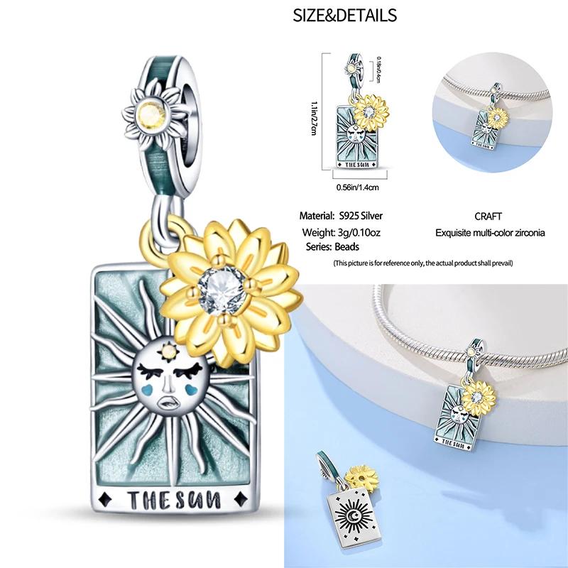 100% Copper Exquisite Tarot Cards Bracelet Pendants Blood Red Fire Snake Rose Charms Beads Diy Jewelry For Women