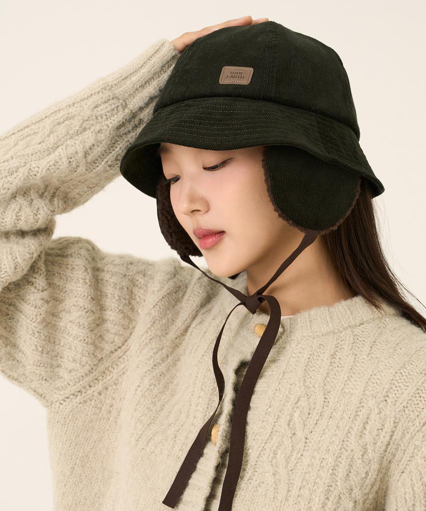 BBC EARTH Dual Earmuff Bucket Hat_Khaki