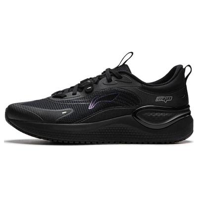 Li Ning Easy Adapt V2 Soft Resilient Breathable Shock Absorbing Durable Low Top Running Shoes Women Running Shoes Black ARSU002-6