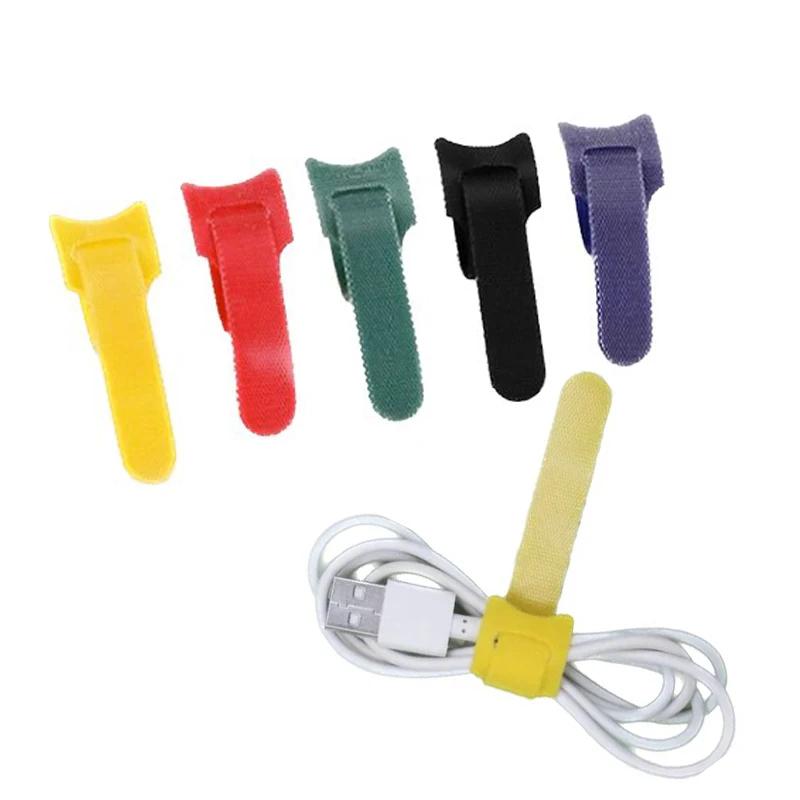 25pcs Reusable Cable Ties, Releasable Wire Management Straps for Earphones Mouse Cables, Nylon Organizer Ties Quick Release