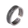 PANJBJ 925 Sterling Silver Texture Ring For Women Hollow Out Minimalism Vintage Jewelry Gift Dropshipping