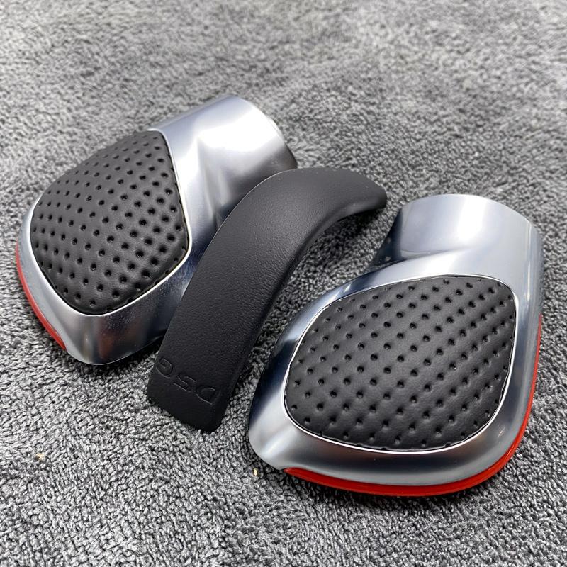 Leather With Hole Suede DSG Shift Knob Gear Side Cover DSG Emblem For VW Golf 6 Golf 7 R GTI Passat B7 B8 CC R20 Jetta MK6 GLI