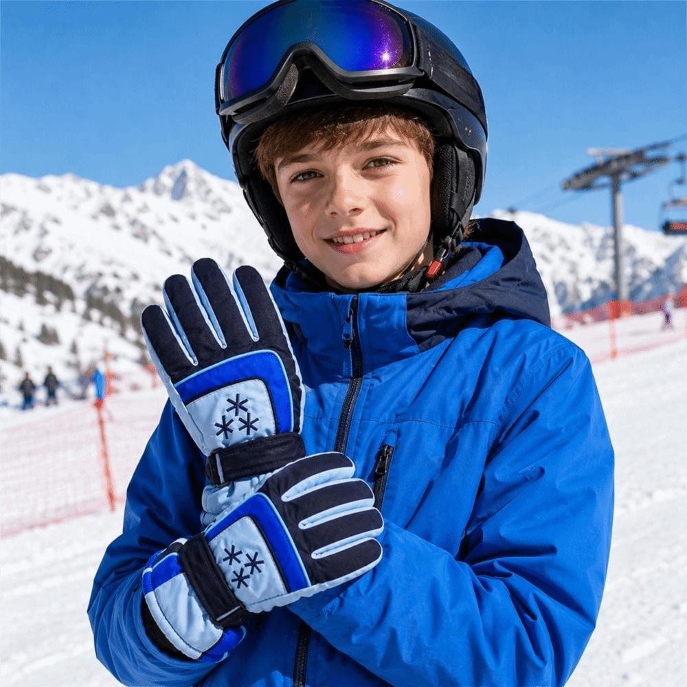 Warm Children Ski Gloves Non-slip Kids Winter Mittens Fashion Snow Gloves  Children Kids