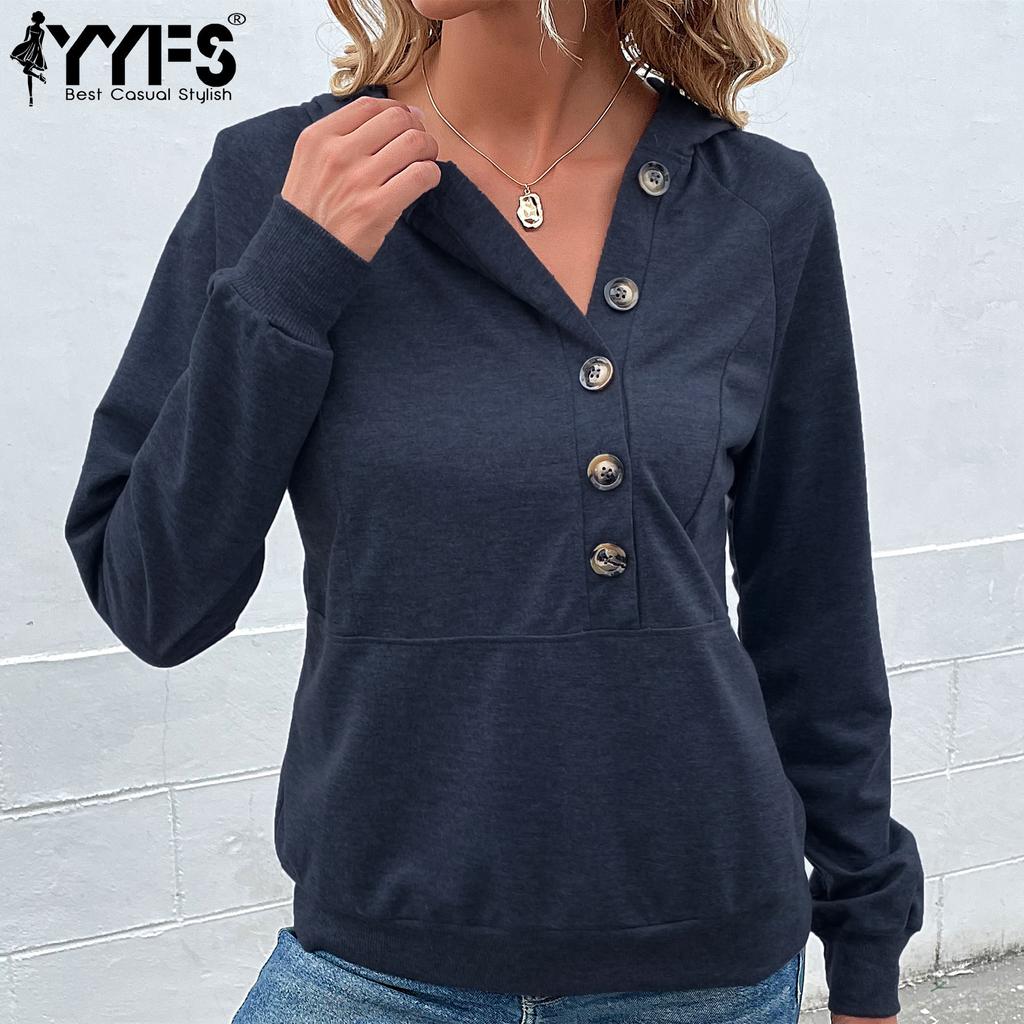 YYFS Hanorace și hanorace cu glugă cu mânecă lungă, ocazional, cu glugă, cu imprimeu în culori uni