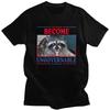 Unisex What Is Even Happening Retro Raccoon T Shirts Pure Cotton Tshirt Fashion Casual Design Graphic Tee Tops