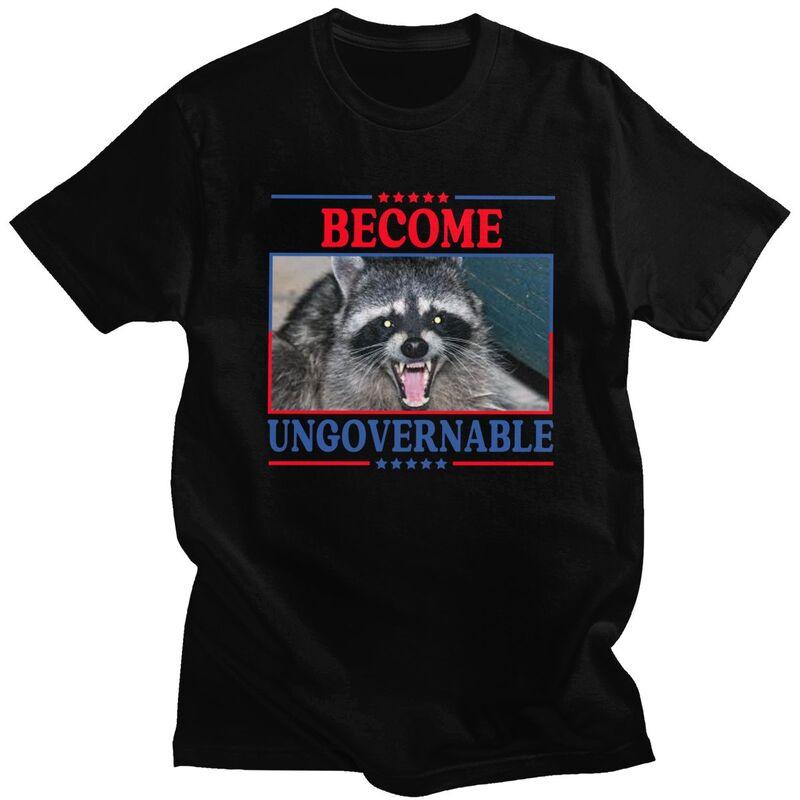 Unisex What Is Even Happening Retro Raccoon T Shirts Pure Cotton Tshirt Fashion Casual Design Graphic Tee Tops