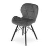 LAGO Velvet chair - gray / black legs x 1