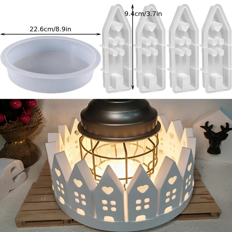 

A Top Quality Silicone Mold Set for Heart-Shaped Houses (Resin), Mold with 1 Tray, Concrete And Cement Casting Jewelry Box