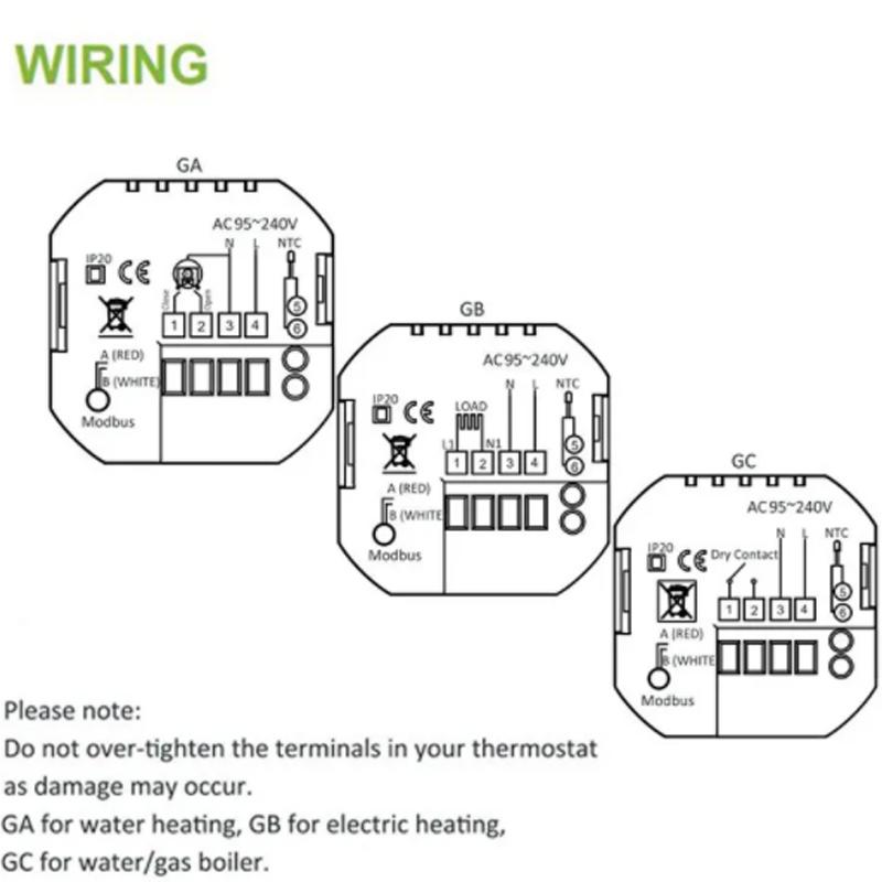 Tuya WiFi/NonWiFi Opt. Smart Life Thermostat Floor Heating Water/Gas Boiler Remote Controller for Google Home Alexa App Fuel Injectors 6