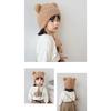 Autumn Winter Warm Hat with Earflap and Chin Strap Ties Cute Cartoon Beanie Cap Soft Bonnet Warm Headwear for Kids