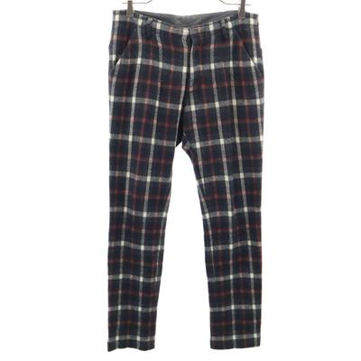 SUNSEA Made in Japan Wollmischung Karo Lange Hose 1 Schwarze Serie Herren Gebraucht