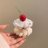 Plush Cherry Hairpin Cupcake Shape Mini Top Hat Cute Party Headdress  Gift