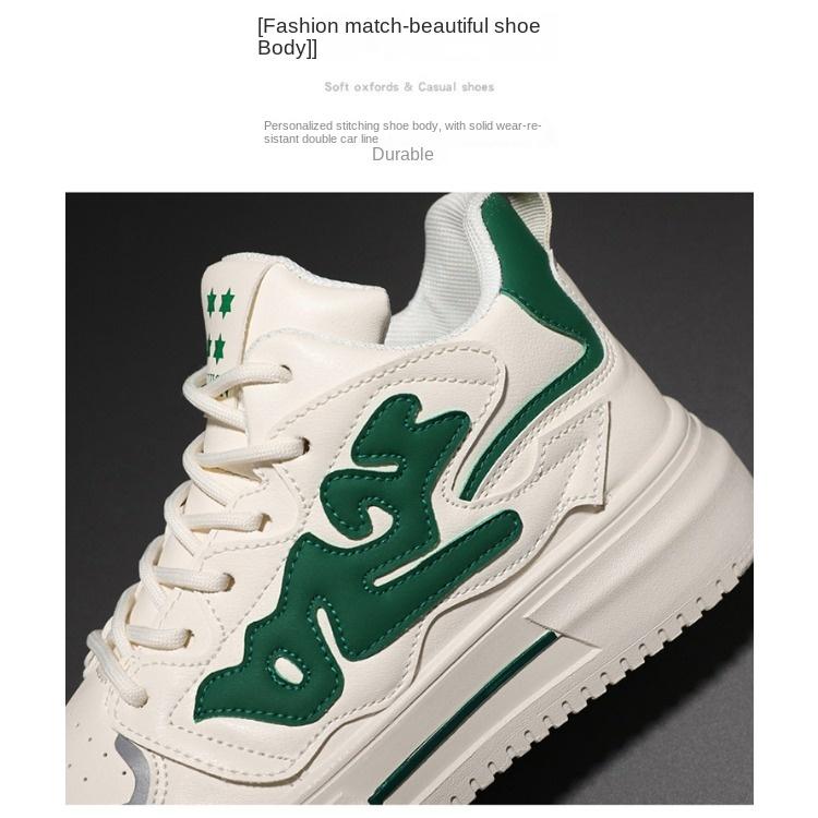 Весенняя мужская обувь Дышащие высокие кеды Маленькие белые туфли Мужской студенческий — фото 6