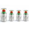 4 stuks 1 set Auto Bandenventieldop Bandenspanningsmeter Bandenspanningsmeter Bandenspanningsbewaking Waarschuwingsdop