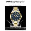 POEDAGAR 1 pz Orologio da Uomo al Quarzo Impermeabile Luminoso in Acciaio Inossidabile con Indicazione di Data e Giorno, Regalo da Uomo