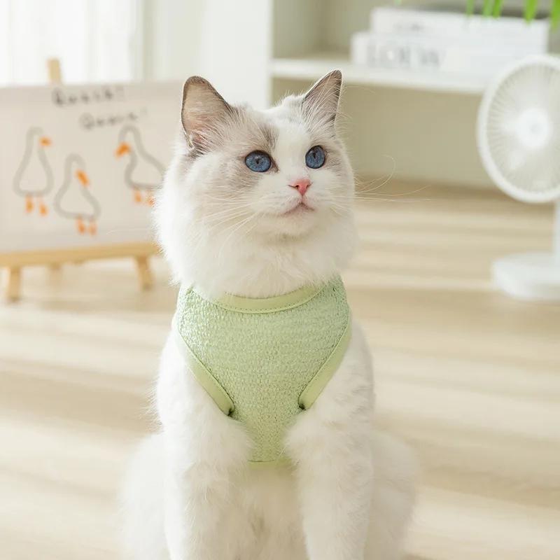

Cute Cartoon Breathable Bear Sticker Spring and Summer Cat Tractable Vest Two Feet Dog Pet Clothes M