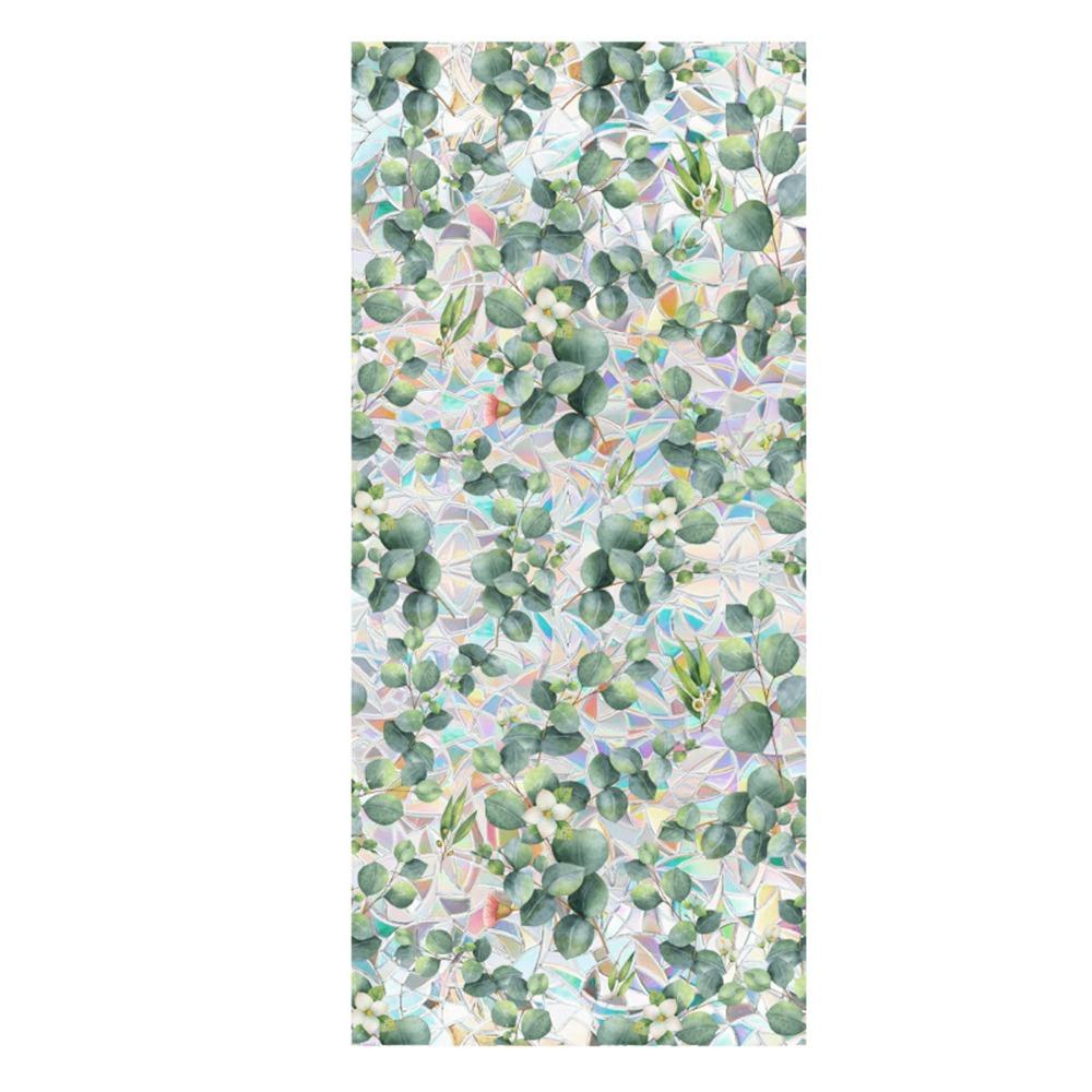 Daisy Window Sticker Green Leaf Glass Sticker Decorative Window Privacy Film Home Decoration