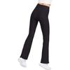 Nike Solid Ribbed High-Waisted Slim Fit Flared Sports Trousers Women bottoms Black HJ1847010