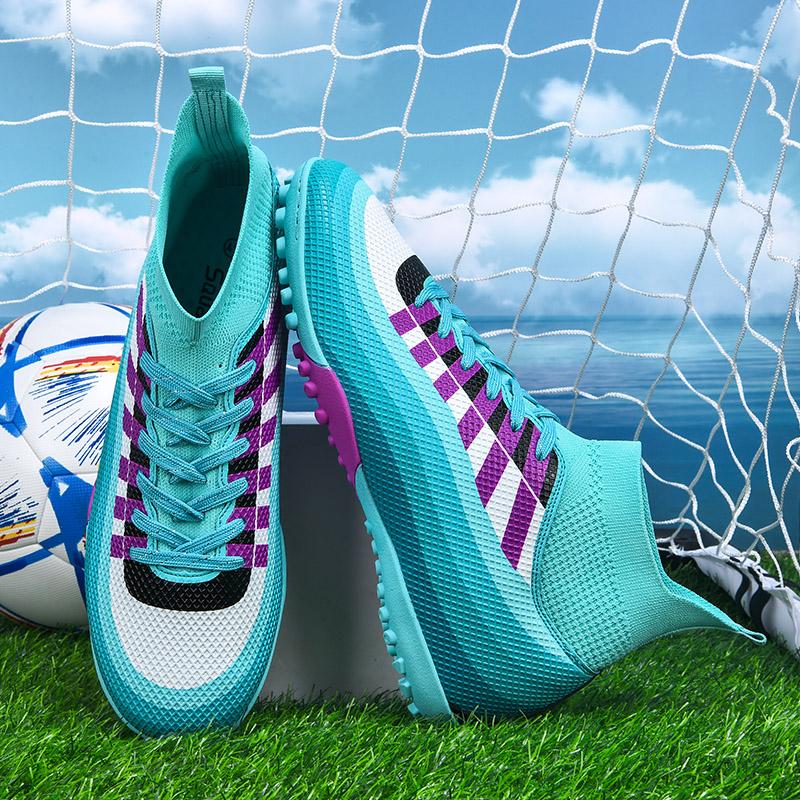 Football Footwear Man Grass Light High-Top Genuine Leather Cozy Soccer Sneakers For Male Original Society Soccer Boot