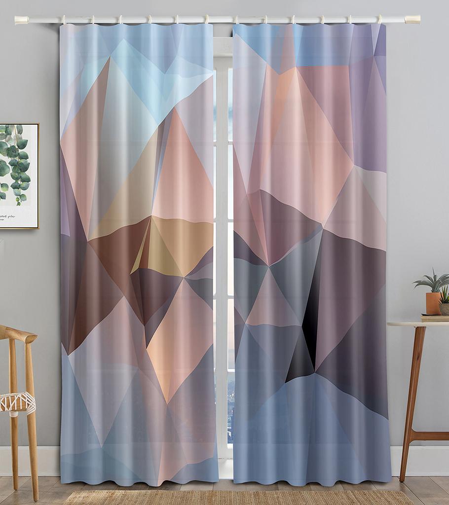 Abstract Luxury Vibrant Texture Shiny Blackout Window Curtain for Living Room Bedroom Bathroom Kicthen Door Cupboard Decor Hooks