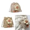 Minimalist Woven Straw Bucket Bag For Women With Drawstring Closure Perfect For Summer Casual Outings