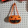 Trick or Treat Halloween Candy Bag Cloth Stuffed Cotton Tote Bags Pumpkin Candy Bucket  Children