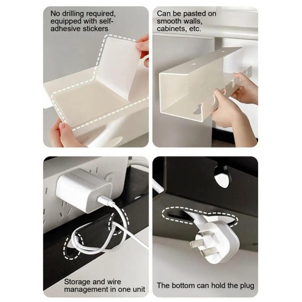 Sturdy Under Desk Cable Management Rack Versatile Socket Strip Holder  Computer Desk