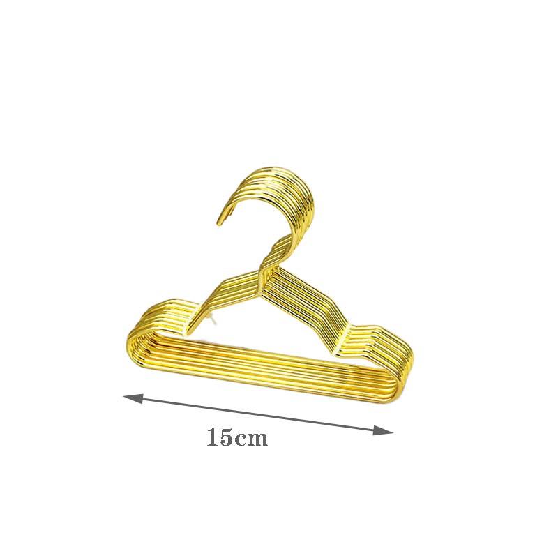 10 Pack Gold Hook Coat Children Metal Heavy Hanger for Clothes With Non-Slip Design Space Saving Heavy Duty Hangers for Pets Dog