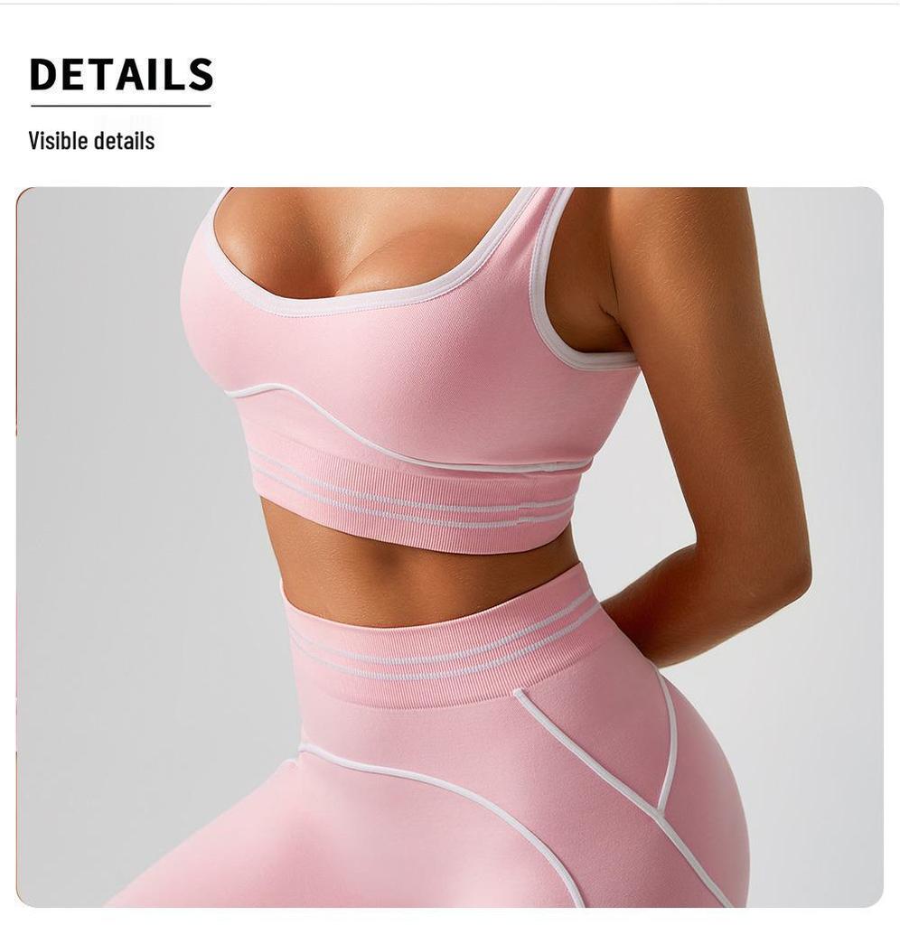 WF1326 Ärmelloses Sporttop & High Waist Bauchkontrolle Yoga-Set