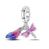 copper Colorful Butterfly Dragonfly Feathers Charm Bead Charms Luminous Stars Pendants Compatible With Authentic Bracelets Fine Do It Yourself Jewelle