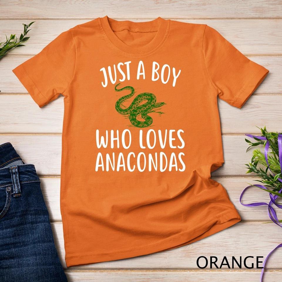 Just A Boy who loves ANACONDAS T-Shirt Funny ANACONDA Unisex T-shirt 4 S