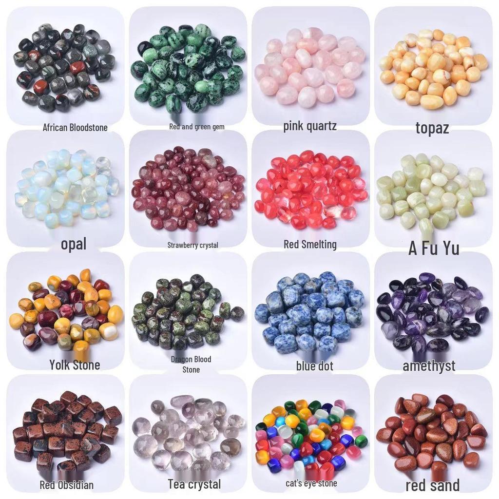 Natural Crystal Tumbled Stone Chips for Fish Tanks, Flower Pots, Diffusers, and Jewelry.