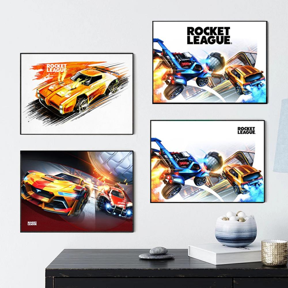 Rocket League Spiel Poster Neon Videospiel Leinwand Malerei Wand Kunst Bild für Moderne Jungen Zimmer Wohnzimmer Home Decor Cuadros