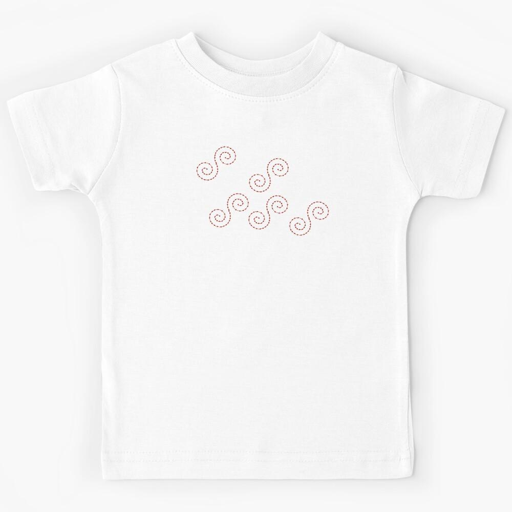 Red Hearts in Spiraling Harmony: A Dance of Love, Pattern, Unique Kids T-Shirt 160