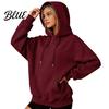 Soft Polyester Pullover Women Oversized Hoodie Cotton Blend Long Sleeve Sweatshirt Adjustable Drawstring Hoodie for Daily Wear And Front Pocket